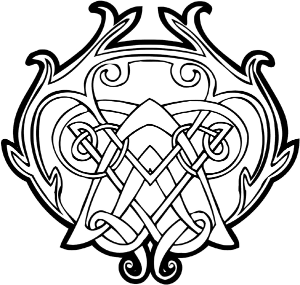 Celtic Emblem vinyl sticker. Customize on line. celtic-decal-co_0040w