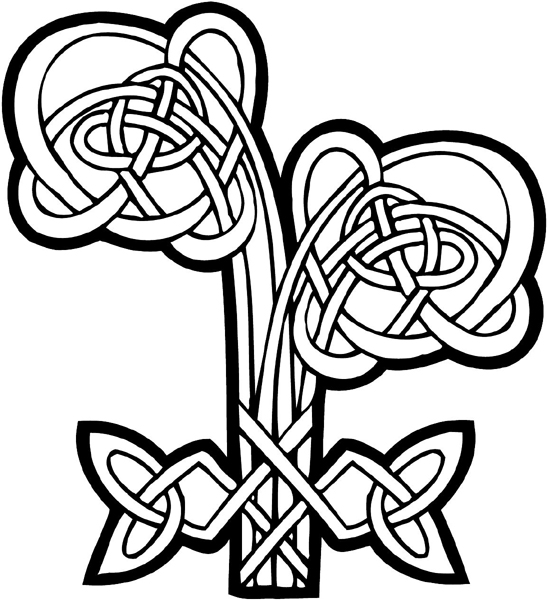 Celtic Flower graphic sticker customized on line. celtic-decal-co_0041w