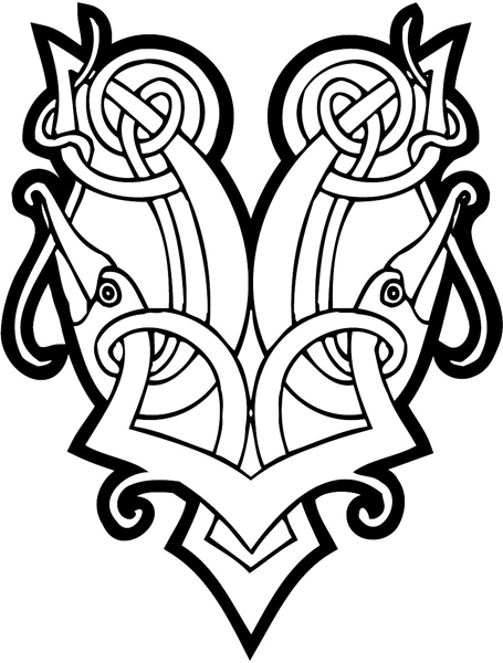 Interesting Celtic Emblem vinyl sticker. Personalize on line. celtic-decal-co_0042w