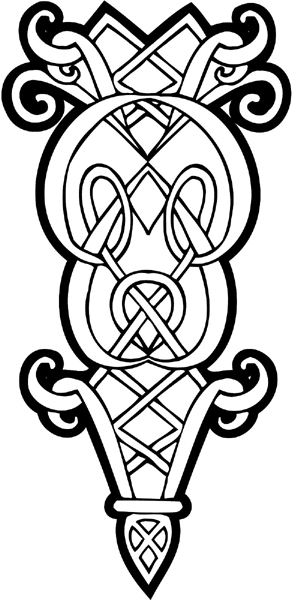 Celtic woven symbol vinyl sticker. Customize on line. celtic-decal-co_0044w