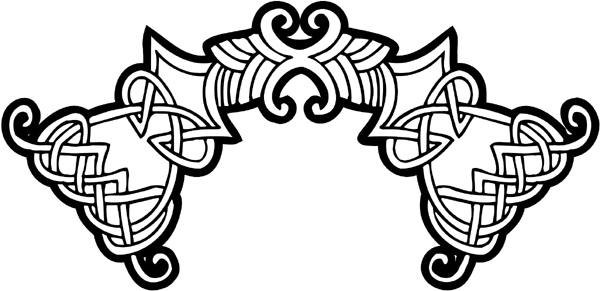 Intricate Celtic Emblem vinyl decal. Customize on line. celtic-decal-co_0059w
