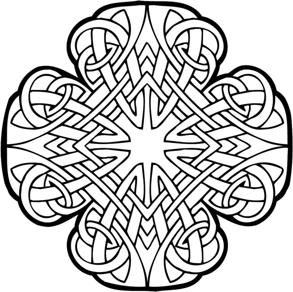 Interwoven Celtic Symbol vinyl decal. Customize on line. celtic-decal-co_0073w