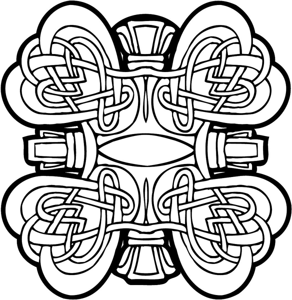 Celtic ornate emblem vinyl sticker. Personalize on line. celtic-decal-co_0074w