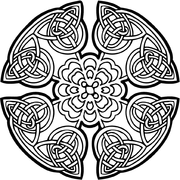 Lace-like Celtic vinyl graphic sticker. Personalize on line. celtic-decal-co_0087w