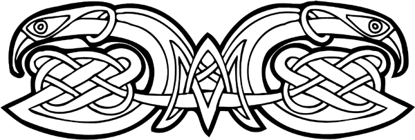 Celtic birds emblem vinyl decal. Personalize on line. celtic-decal-co_0091w