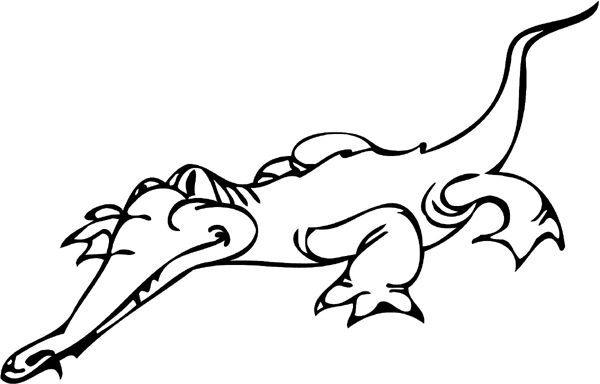 Gator-like Dinosaur vinyl graphic sticker customized on line. dinosaur-dino_015