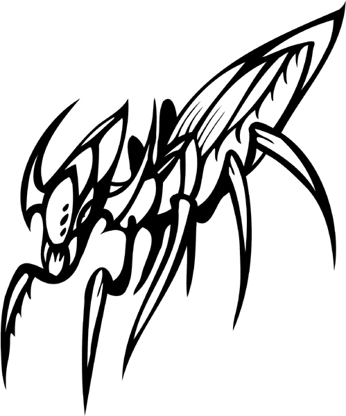 Wild looking insect vinyl decal. Customize on line. insect-decal-pi_010