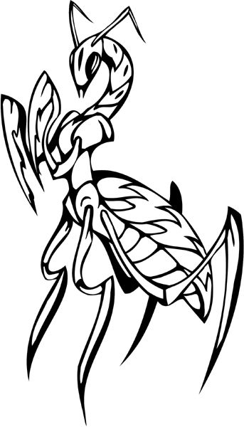 Long-necked Insect graphic sticker you can customize on line. insect-decal-pi_011