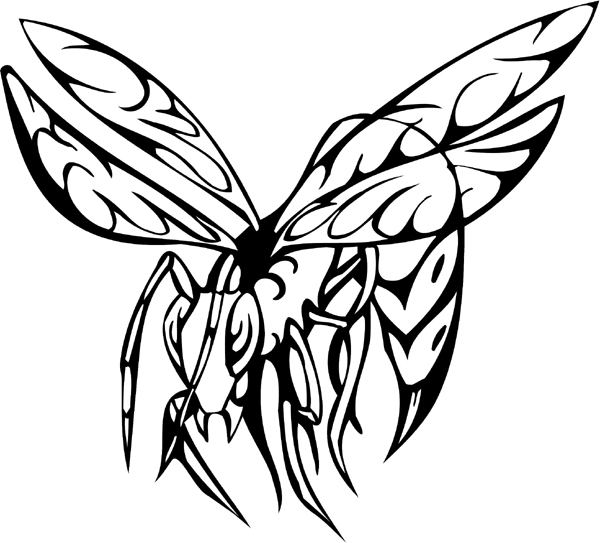 Insect with spread wings vinyl graphic decal. Customize on line. insect-decal-pi_012