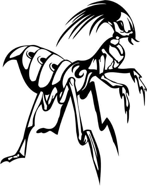 Six legged insect vinyl sticker. Customize on line. insect-decal-pi_028