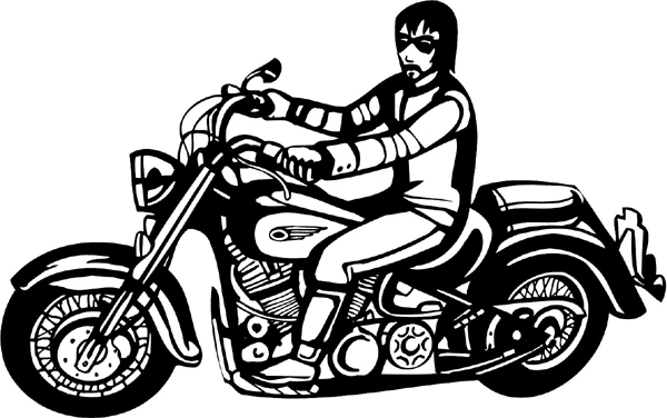 Thunder-Cycle and Rider graphic vinyl sticker personalized on line. thunder-cycle-tc_027