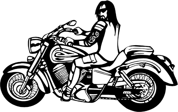 Thunder Cycle with cool rider vinyl decal. Personalize on line. thunder-cycle-tc_028