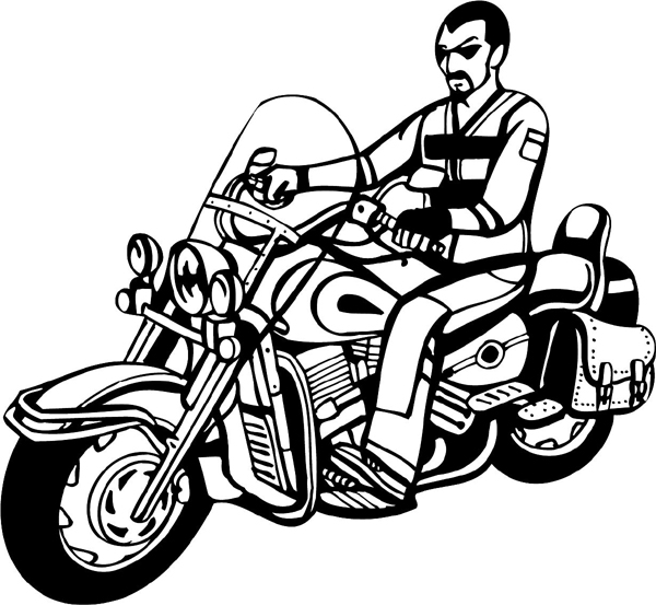 Neat Thunder-Cycle and rider vinyl action decal. Customize on line. thunder-cycle-tc_033