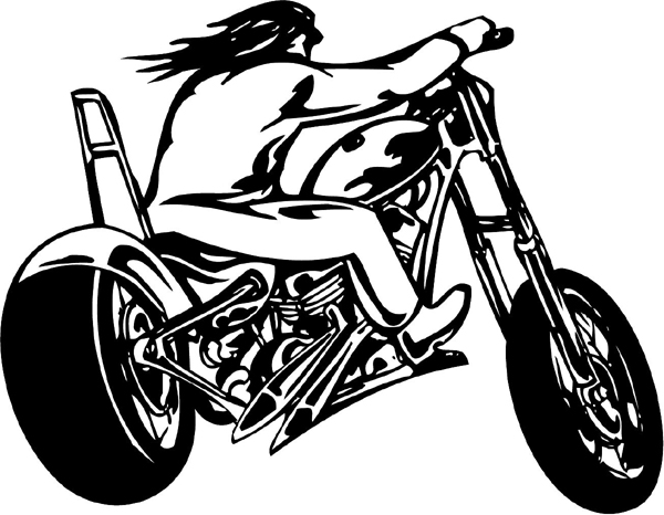 Thunder Cycle and Rider from the back vinyl decal. Personalize on line. thunder-cycle-tc_042