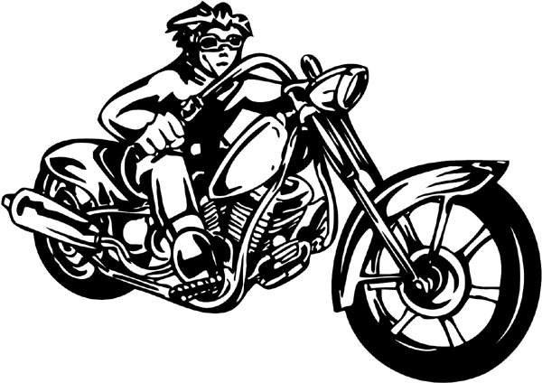 Thunder-Cycle and rider without helmet graphic sticker you can customize on line. thunder-cycle-tc_049