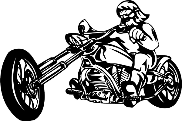 Thunder-Cycle and hairy rider vinyl action sports sticker. Customize on line. thunder-cycle-tc_050