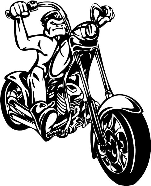 SignSpecialist.com – General Decals - Thunder Cycle and rider graphic ...