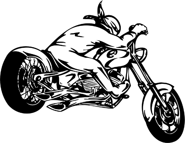 Thunder-Cycle and action rider vinyl graphic decal personalized on line. thunder-cycle-tc_054