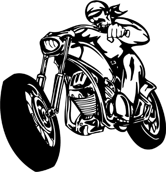 Thunder-Cycle and Rider graphic vinyl sticker. Customize on line. thunder-cycle-tc_055