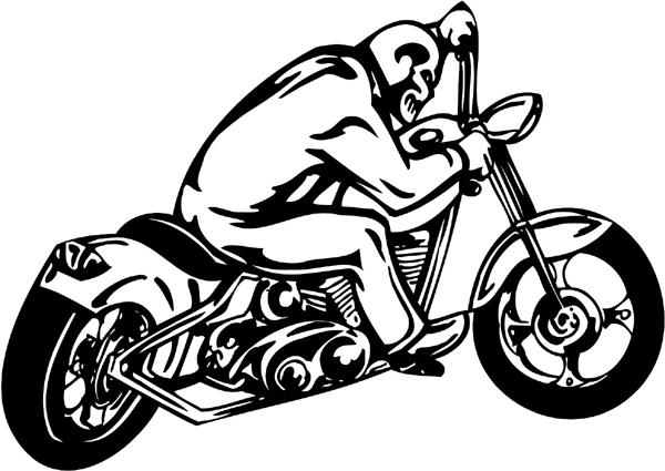 Thunder-Cycle with Rider vinyl graphic sticker. Personalize on line. thunder-cycle-tc_065