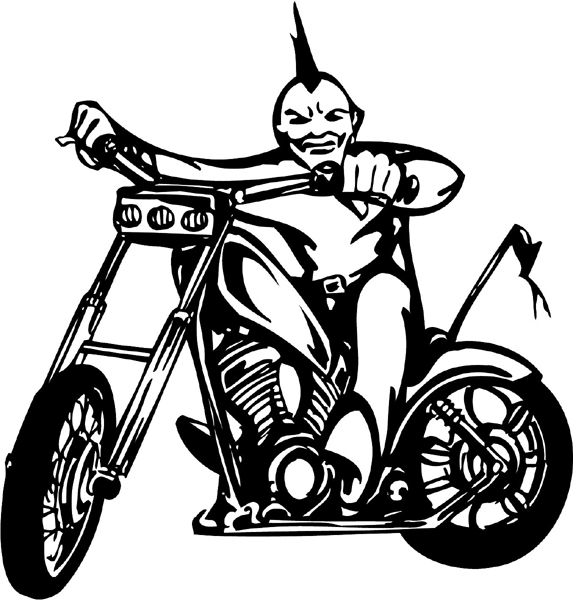 Thunder Cycle with wild rider vinyl decal. Customize on line. thunder-cycle-tc_070