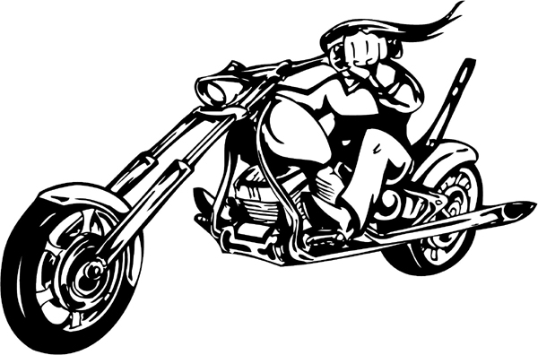 Thunder-Cycle chopper and rider vinyl decal customized on line. thunder-cycle-tc_086