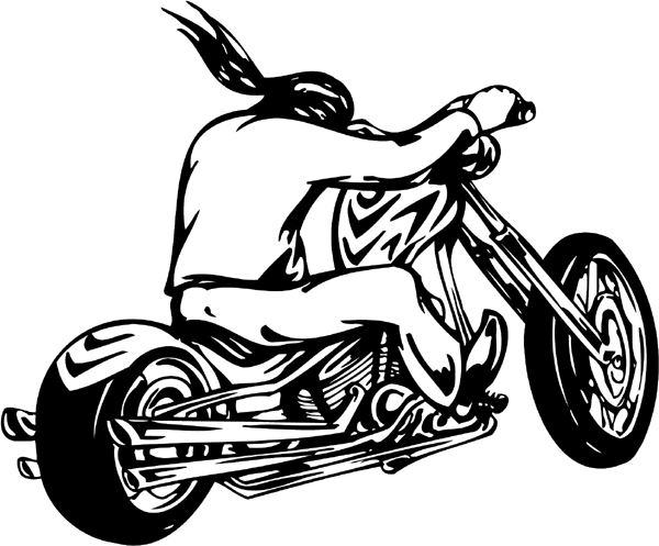 SignSpecialist.com – General Decals - Thunder-Cycle Rider vinyl graphic ...