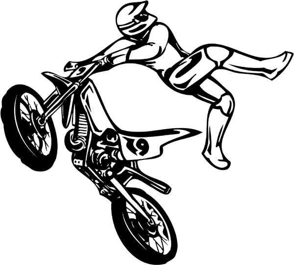 Thunder-cycle Trick Rider vinyl decal. Customize on line. thunder-cycle-tc_095
