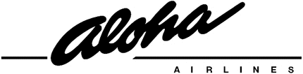 ALOHA AIRLINES Graphic Logo Decal