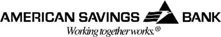 AMERICAN  SAVINGS Graphic Logo Decal