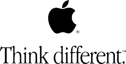 APPLE THINK DIFF 2 Graphic Logo Decal