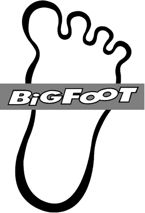 Big Foot Gasoline Graphic Logo Decal Customized Online
