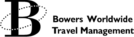 Bowers Travel Man. Graphic Logo Decal