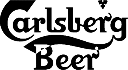 CARLSBERG BEER 2 Graphic Logo Decal