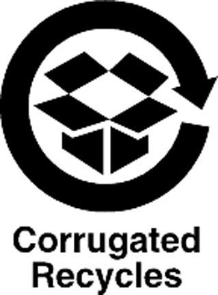 CORRUGATED RECYCLES Graphic Logo Decal