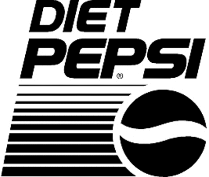 DIET PEPSI 2 Graphic Logo Decal