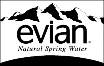 EVIAN WATER 2 Graphic Logo Decal