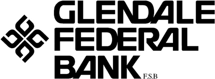 GLENDALE FEDERAL BANK Graphic Logo Decal