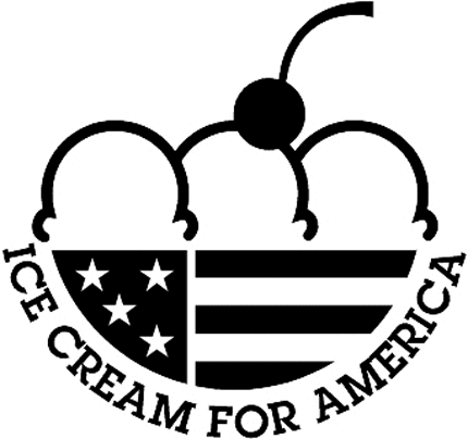 ICE CREAM FOR AMERICA Graphic Logo Decal