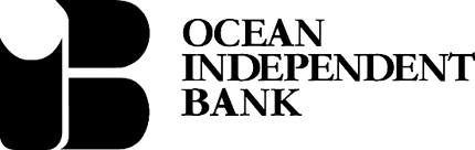 OCEAN INDEPENDENT BANK Graphic Logo Decal