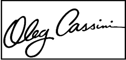 OLEG CASSINI Graphic Logo Decal