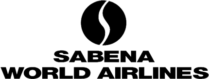 SABENA WORLD AIRLINES Graphic Logo Decal