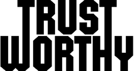 TRUST WORTHY Graphic Logo Decal