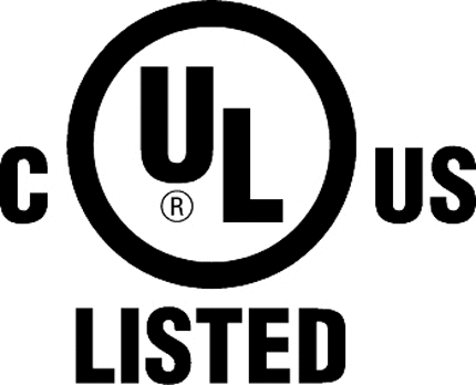 UL LISTED CANADA-US 2 Graphic Logo Decal