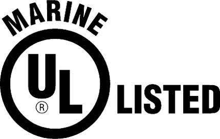 UL LISTED MARINE 1 Graphic Logo Decal