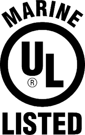 UL LISTED MARINE 2 Graphic Logo Decal