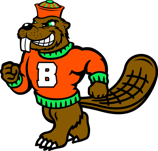 Beaver 1 mascot sports decal. Make it personal! 