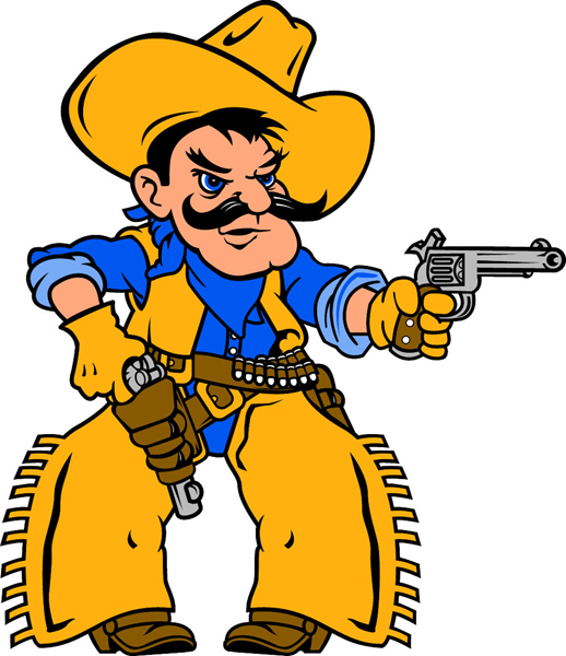 Cowboy 1 mascot team sticker. Make it personal! 