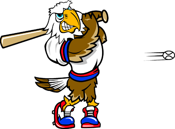 Eagle mascot Baseball team sticker. Let your sports pride show! 