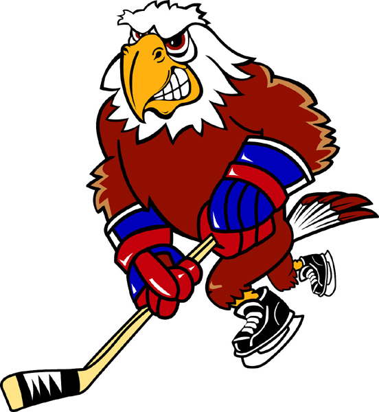 Eagle mascot Hockey team decal. Let your team spirit shine! 